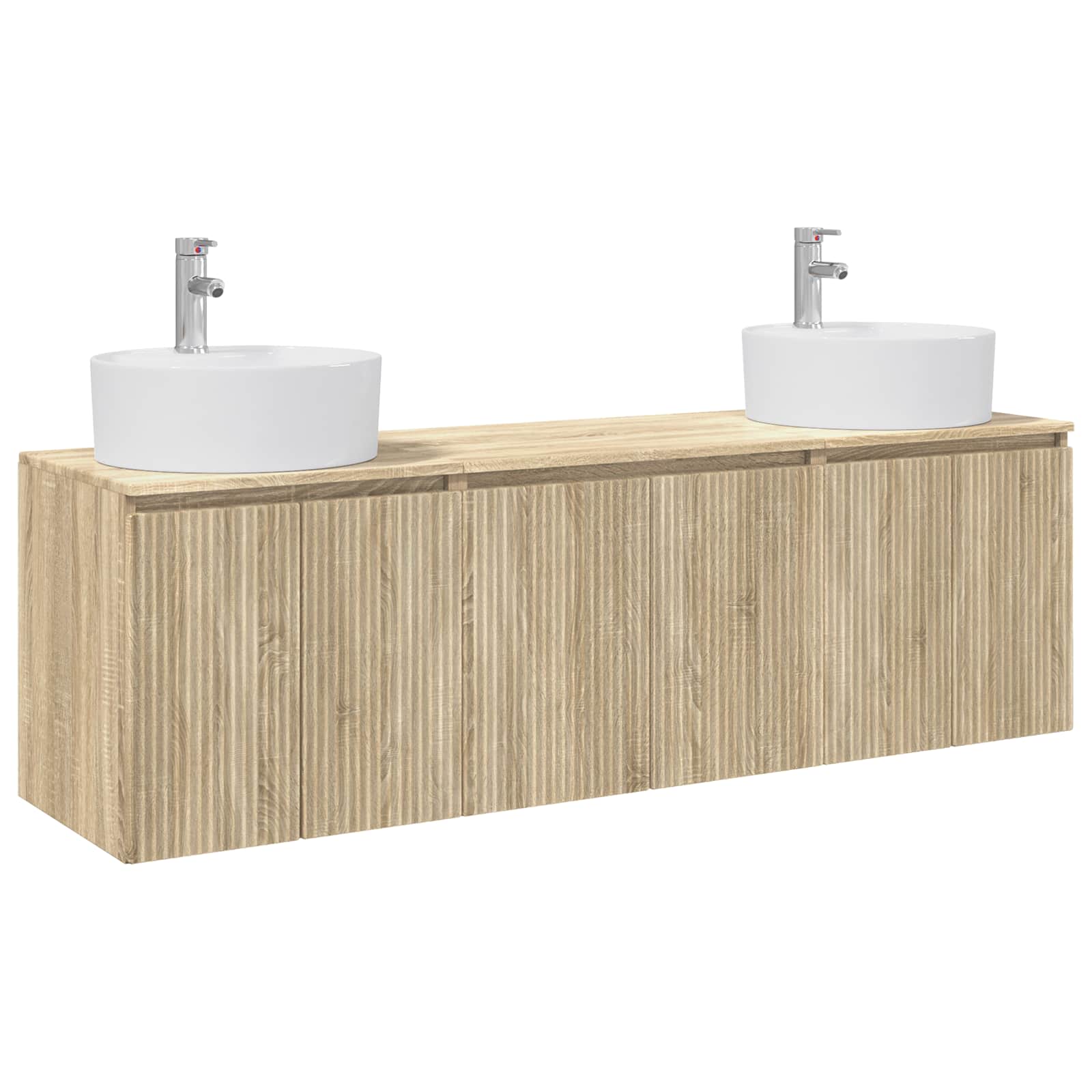 Badkamerkastenset 3 st Sonoma Eiken 49,5 x 44,5 x 65 cm