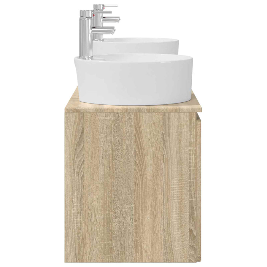 Badkamerkastenset 3 st Sonoma Eiken 49,5 x 44,5 x 65 cm