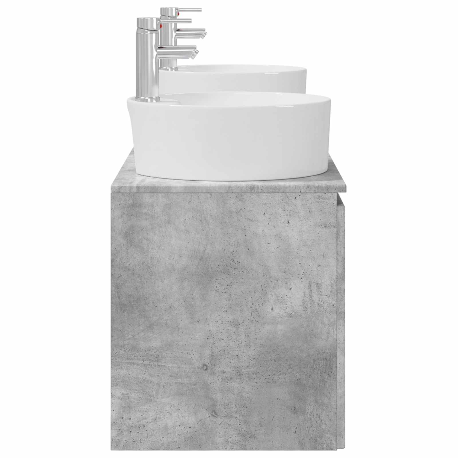 Badkamerkastenset 3 st Betongrijs 49,5 x 44,5 x 65 cm