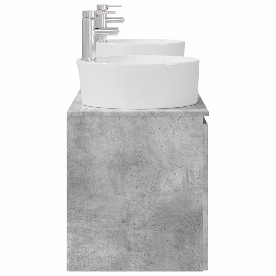 Badkamerkastenset 3 st Betongrijs 49,5 x 44,5 x 65 cm