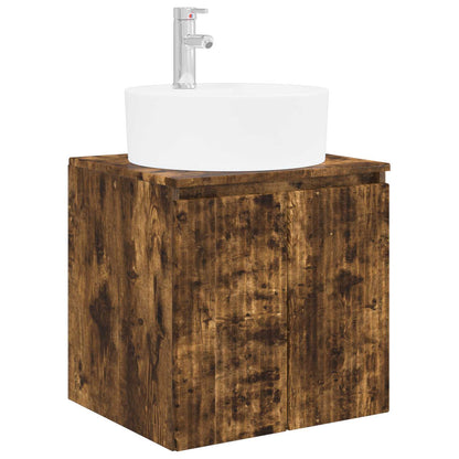 Badkamerkastenset 3 st Gerookt eiken 49,5 x 44,5 x 65 cm
