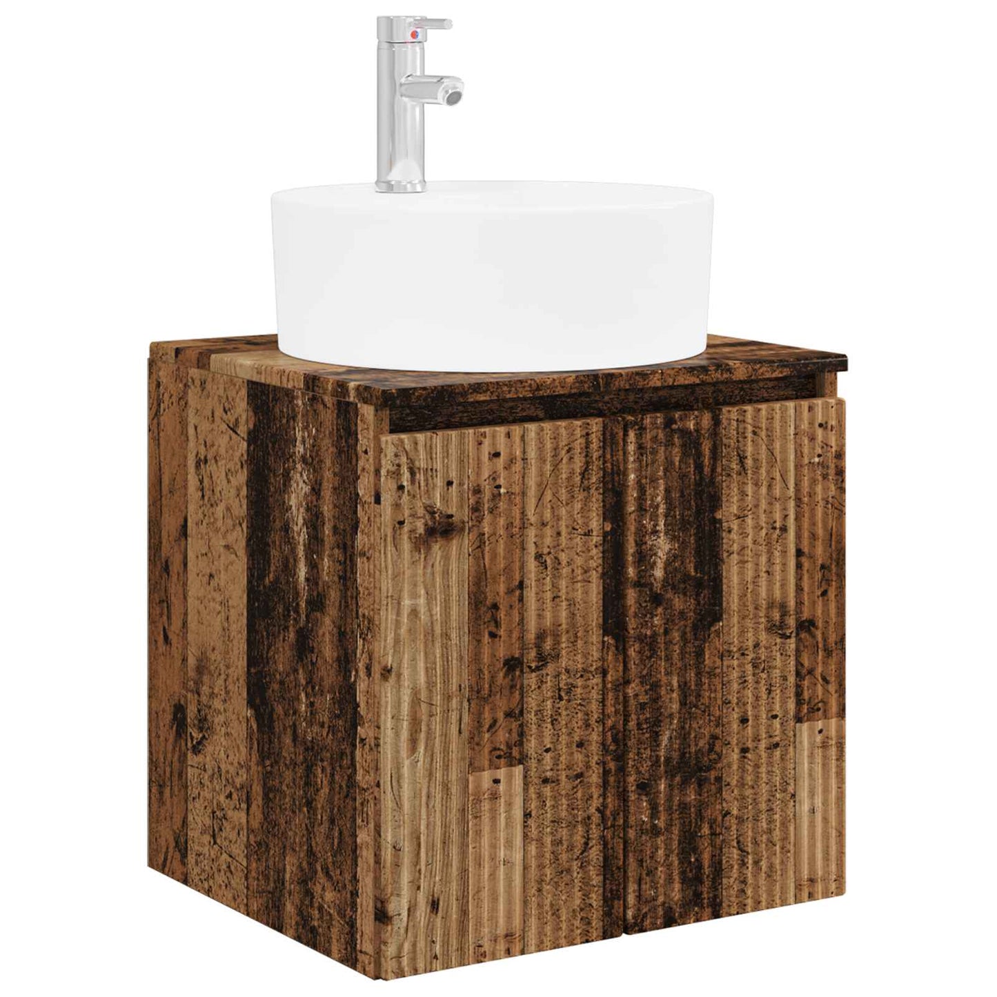 Badkamerkastenset 3 st Oud hout 49,5 x 44,5 x 65 cm