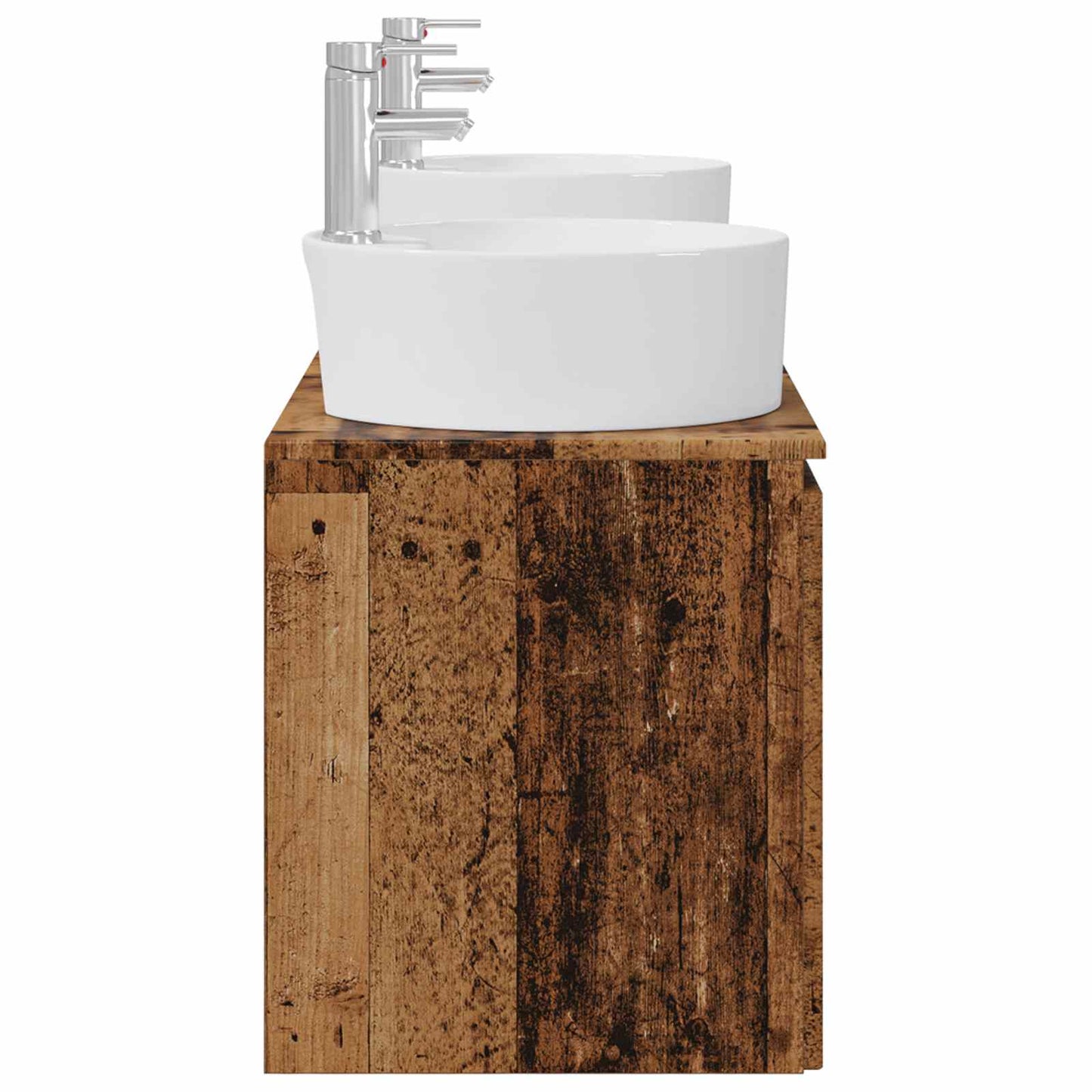 Badkamerkastenset 3 st Oud hout 49,5 x 44,5 x 65 cm