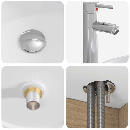 Badkamerkastenset 3 st Artisanaal eiken 49,5 x 44,5 x 65 cm
