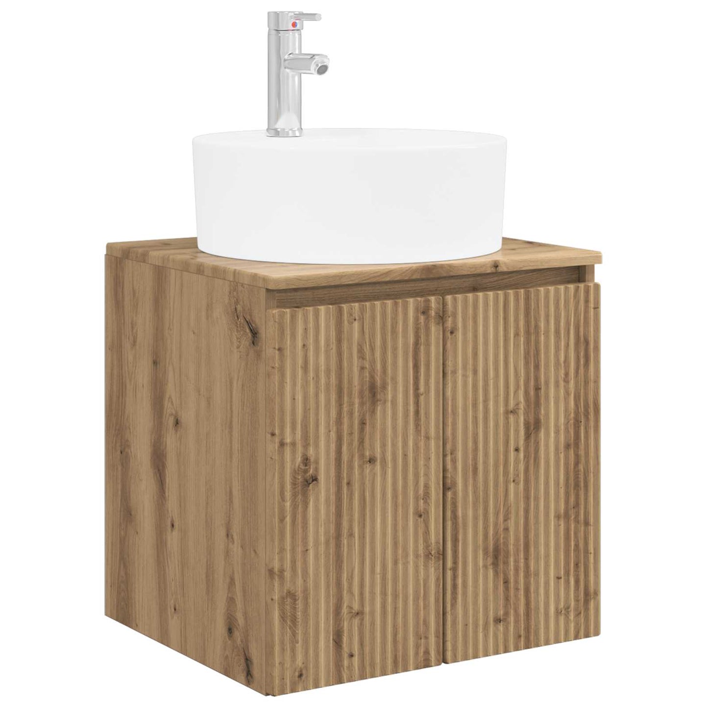 Badkamerkastenset 3 st Artisanaal eiken 49,5 x 44,5 x 65 cm
