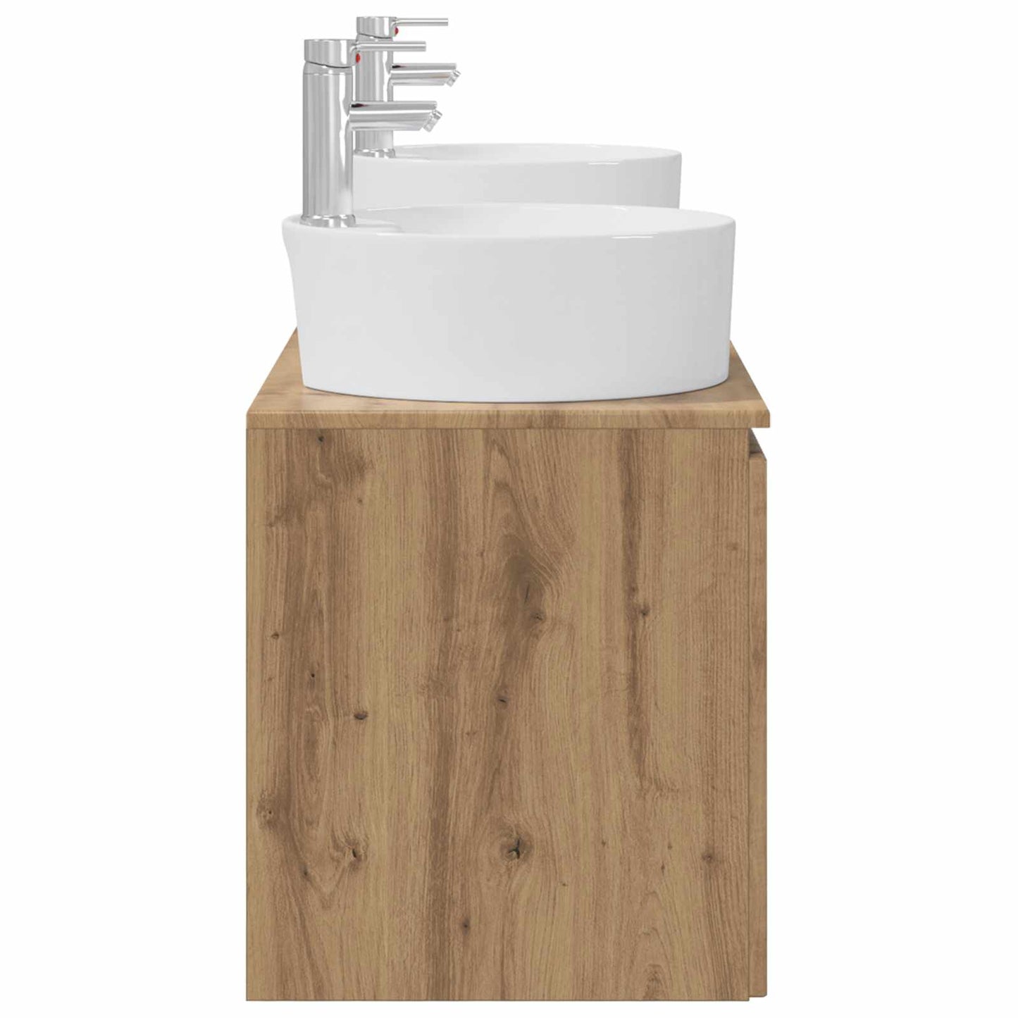 Badkamerkastenset 3 st Artisanaal eiken 49,5 x 44,5 x 65 cm