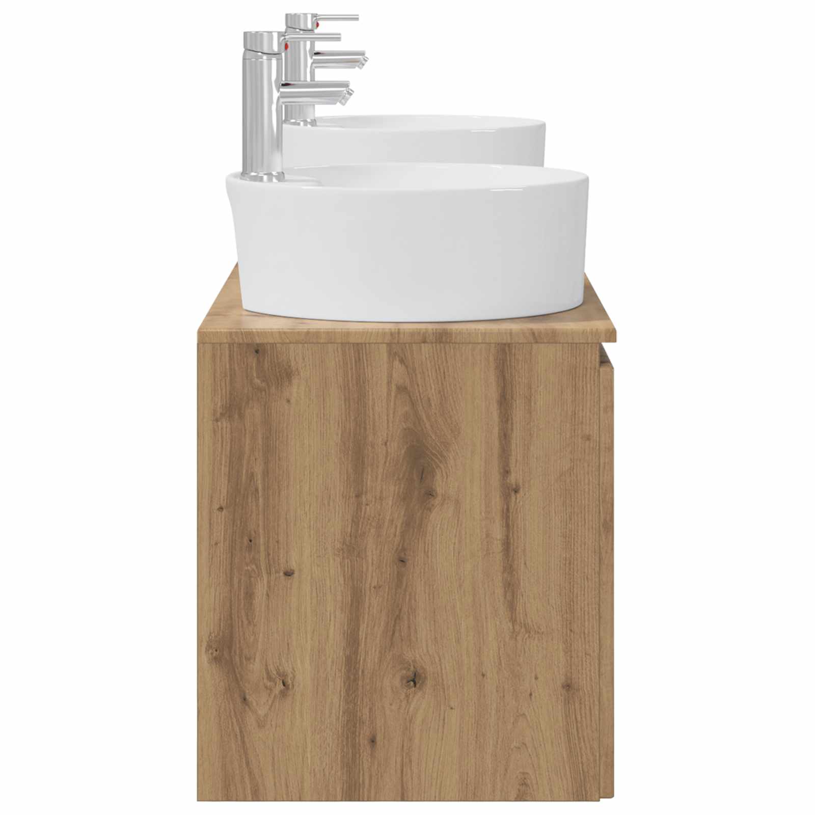 Badkamerkastenset 3 st Artisanaal eiken 49,5 x 44,5 x 65 cm