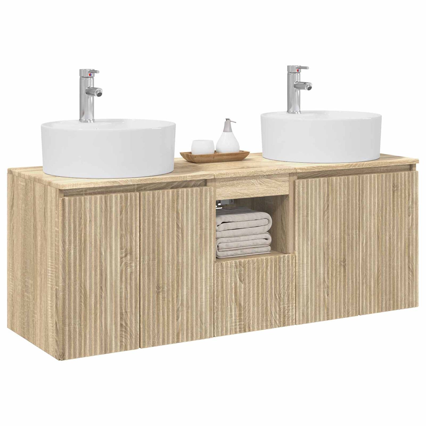 Badkamerkastenset 3 st Sonoma Eiken 49,5 x 44,5 x 65 cm
