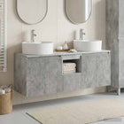 Badkamerkastenset 3 st Betongrijs 49,5 x 44,5 x 65 cm