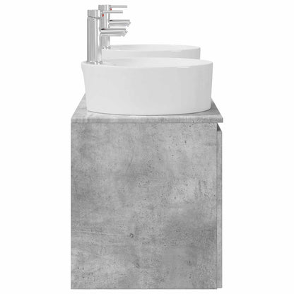 Badkamerkastenset 3 st Betongrijs 49,5 x 44,5 x 65 cm