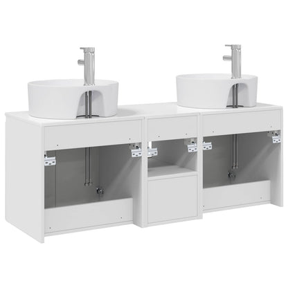 Badkamerkastenset 3 st Hoogglans Wit 49,5 x 44,5 x 65 cm