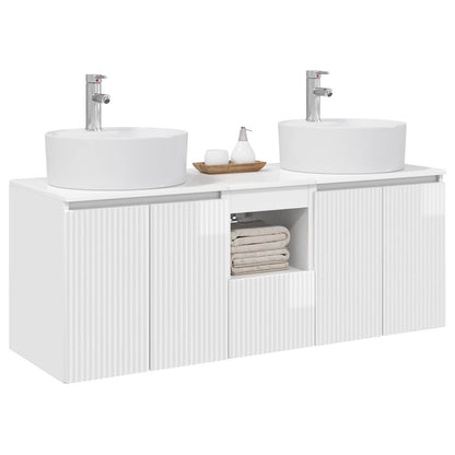 Badkamerkastenset 3 st Hoogglans Wit 49,5 x 44,5 x 65 cm