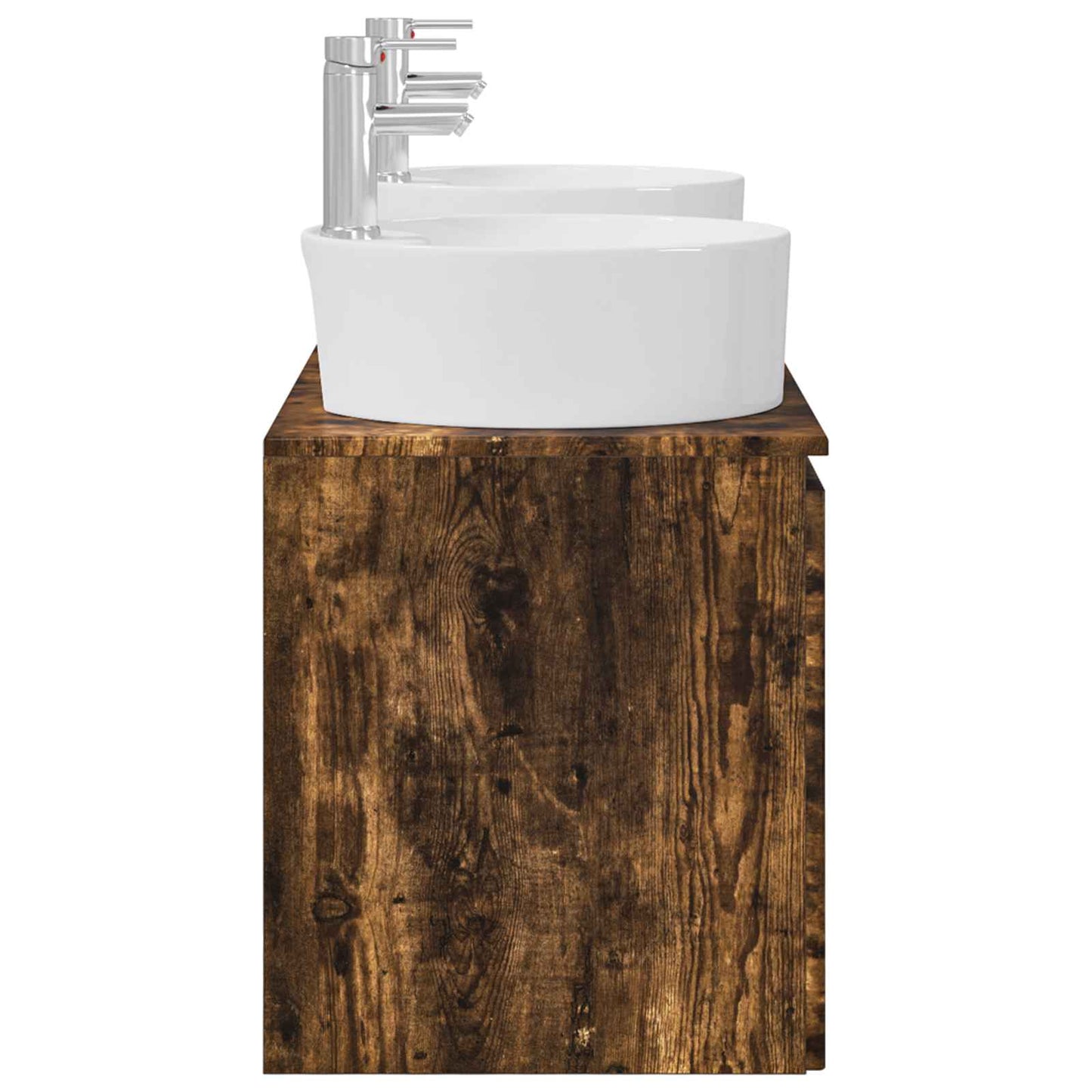 Badkamerkastenset 3 st Gerookt eiken 49,5 x 44,5 x 65 cm