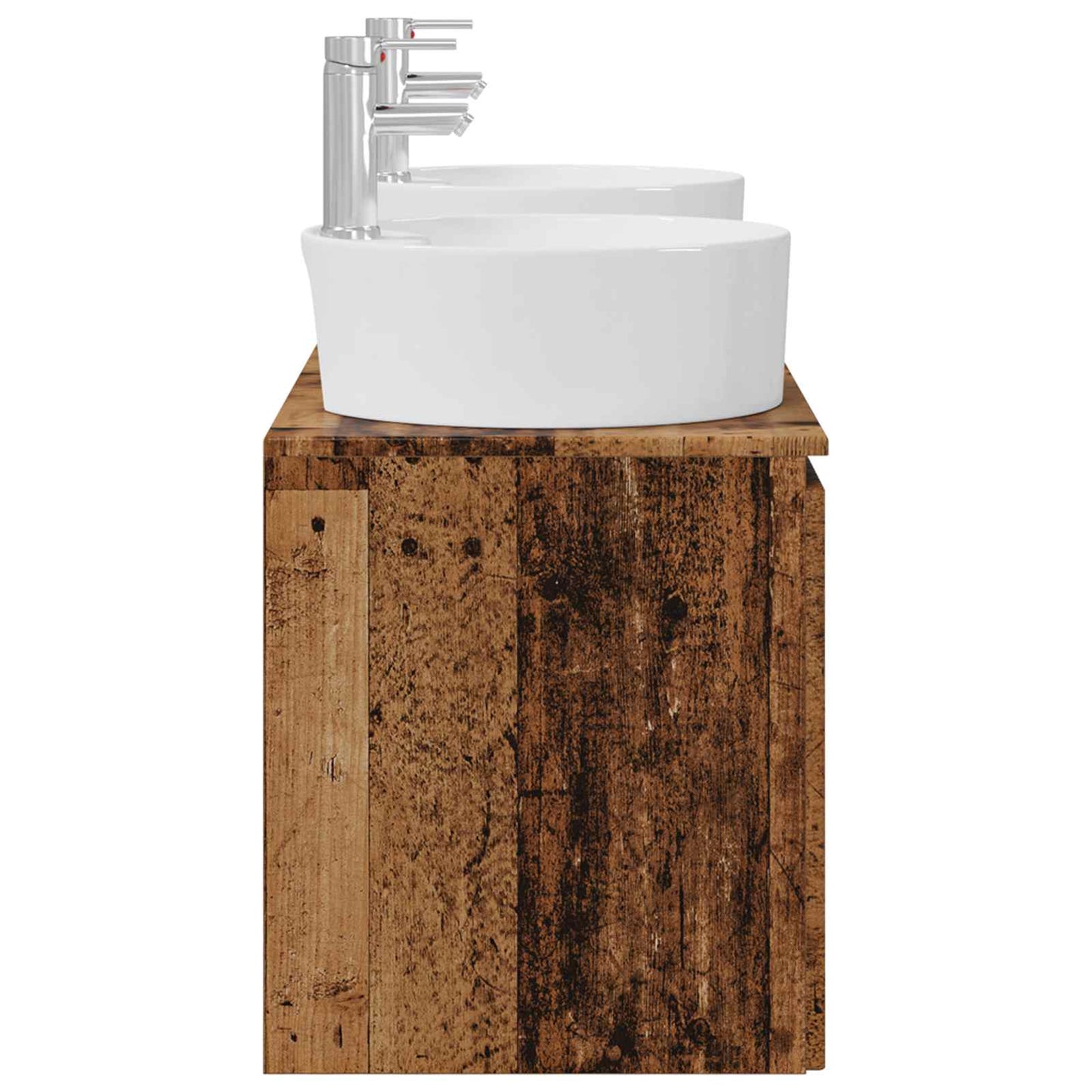 Badkamerkastenset 3 st Oud hout 49,5 x 44,5 x 65 cm