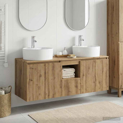 Badkamerkastenset 3 st Artisanaal eiken 49,5 x 44,5 x 65 cm