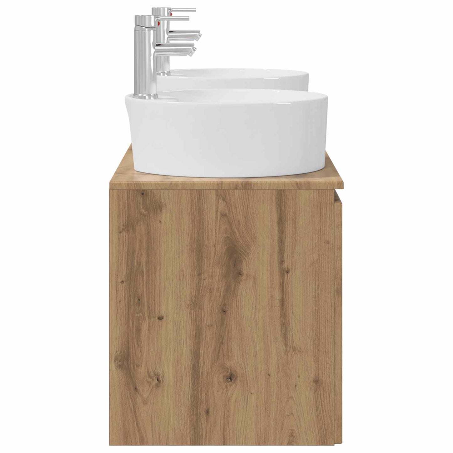 Badkamerkastenset 3 st Artisanaal eiken 49,5 x 44,5 x 65 cm