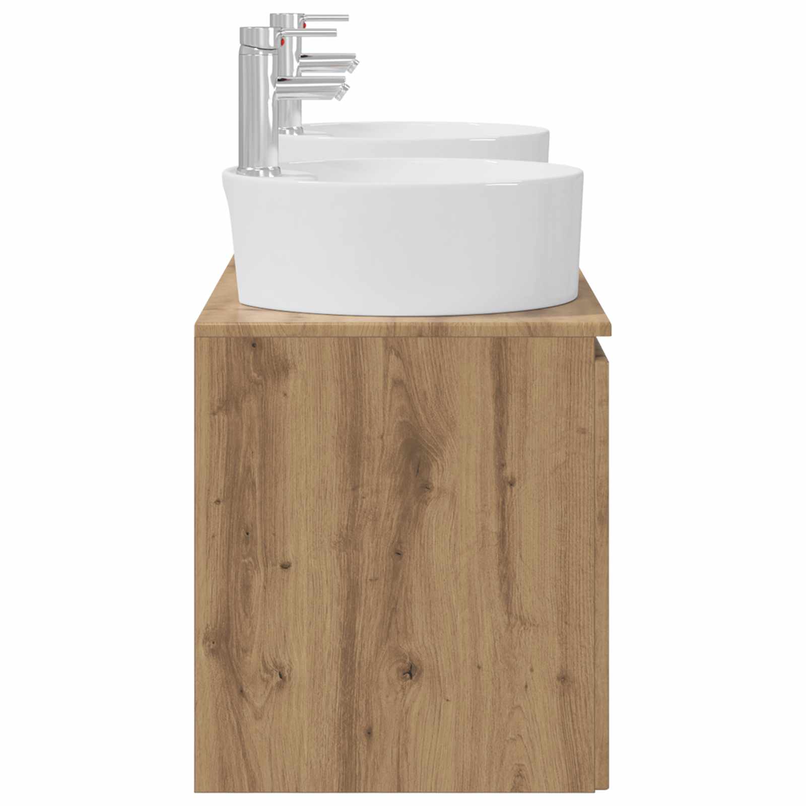 Badkamerkastenset 3 st Artisanaal eiken 49,5 x 44,5 x 65 cm