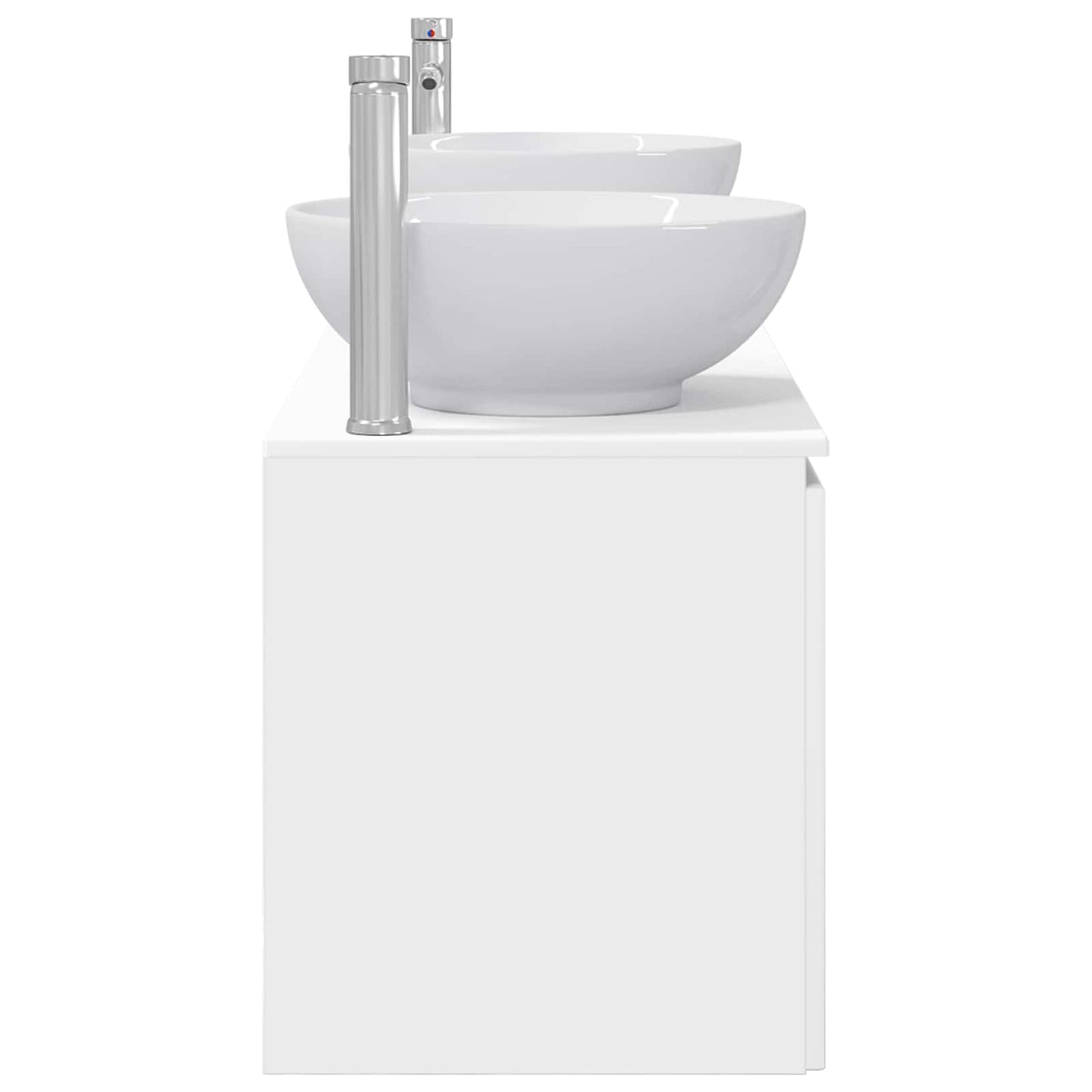 Badkamerkastenset 3 st Wit 49,5 x 44,5 x 65 cm Bewerkt hout