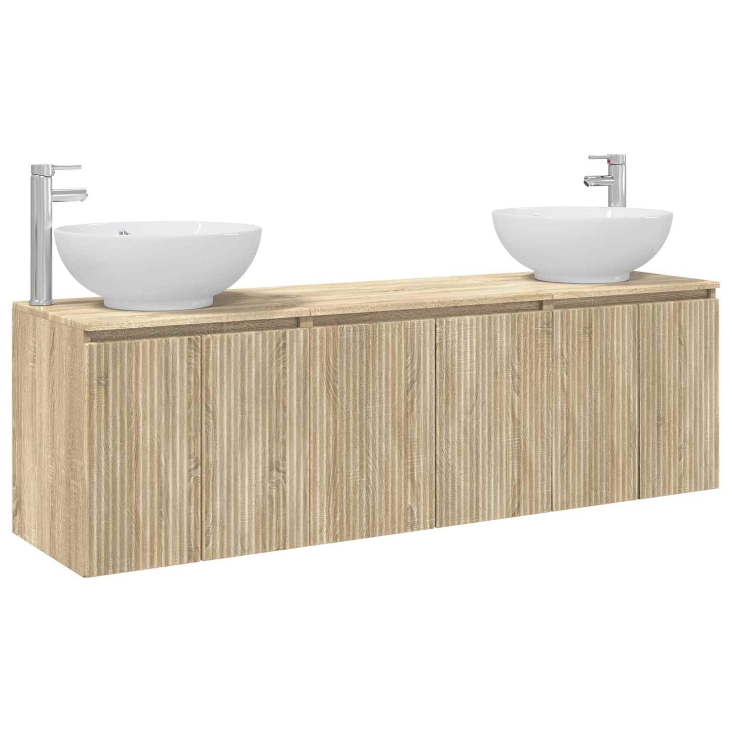 Badkamerkastenset 3 st Sonoma Eiken 49,5 x 44,5 x 65 cm