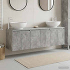 Badkamerkastenset 3 st Betongrijs 49,5 x 44,5 x 65 cm