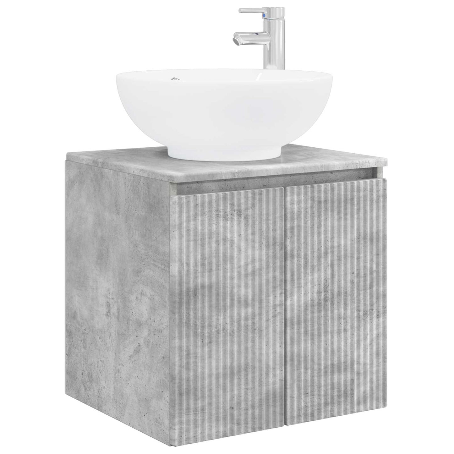 Badkamerkastenset 3 st Betongrijs 49,5 x 44,5 x 65 cm