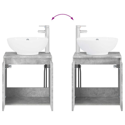 Badkamerkastenset 3 st Betongrijs 49,5 x 44,5 x 65 cm