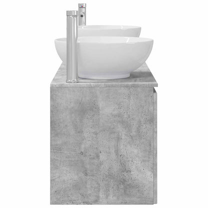 Badkamerkastenset 3 st Betongrijs 49,5 x 44,5 x 65 cm