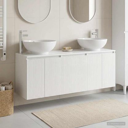 Badkamerkastenset 3 st Hoogglans Wit 49,5 x 44,5 x 65 cm