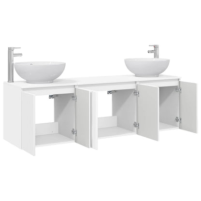 Badkamerkastenset 3 st Hoogglans Wit 49,5 x 44,5 x 65 cm