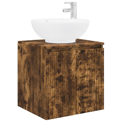 Badkamerkastenset 3 st Gerookt eiken 49,5 x 44,5 x 65 cm