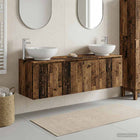 Badkamerkastenset 3 st Oud hout 49,5 x 44,5 x 65 cm
