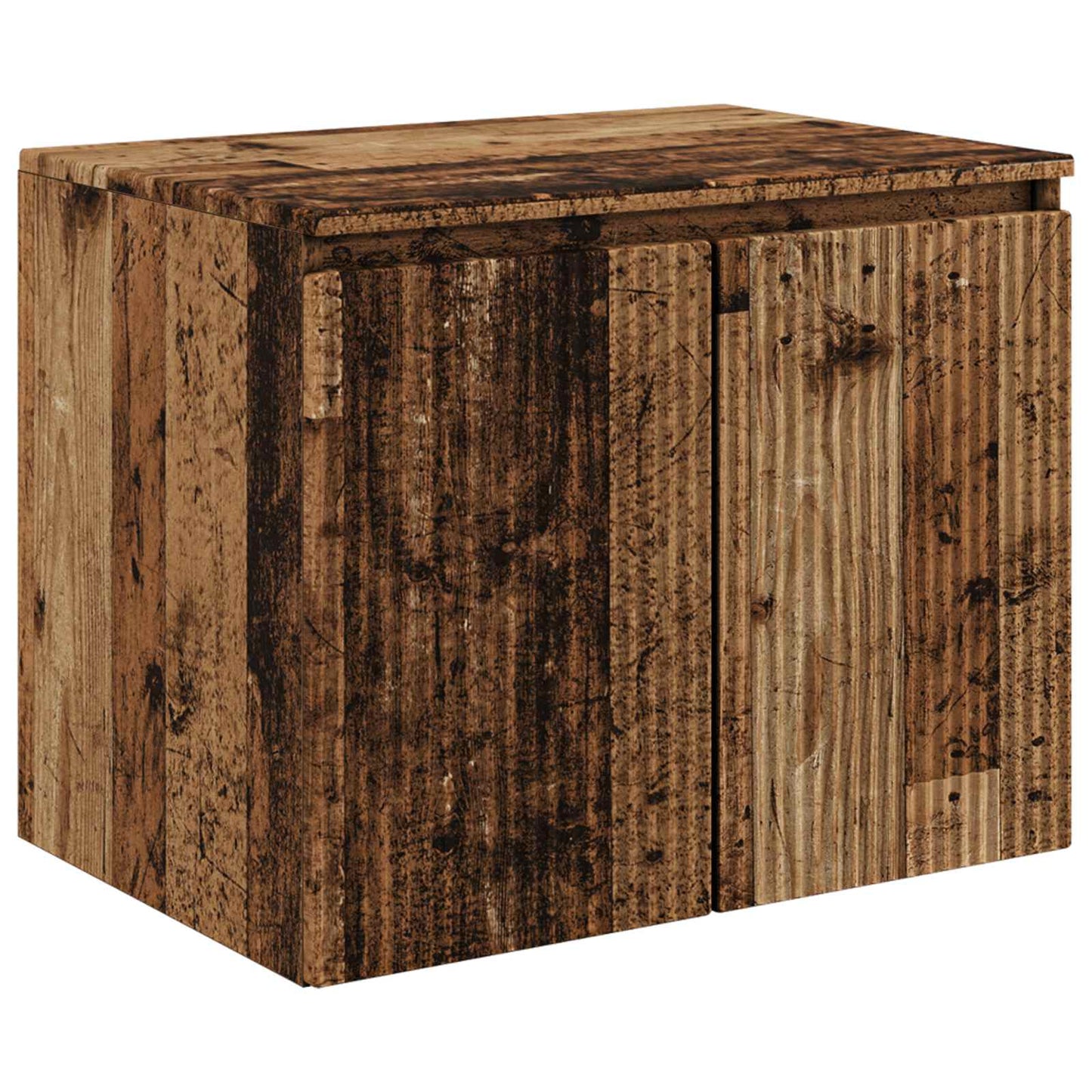 Badkamerkastenset 3 st Oud hout 49,5 x 44,5 x 65 cm