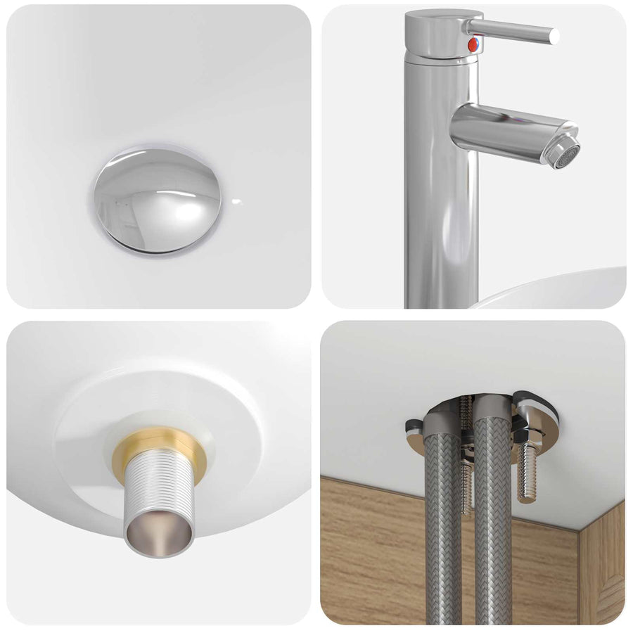 Badkamerkastenset 3 st Artisanaal eiken 49,5 x 44,5 x 65 cm