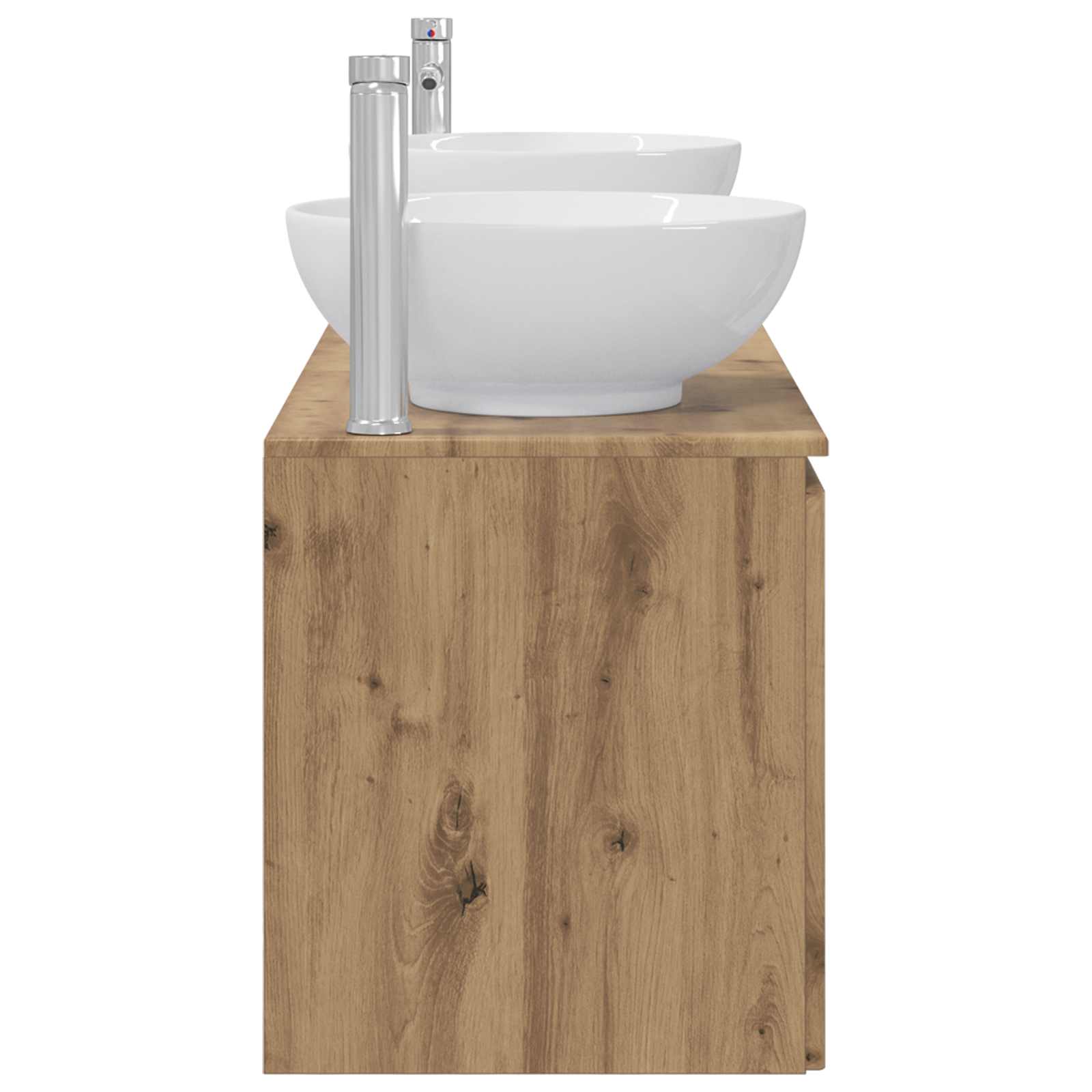 Badkamerkastenset 3 st Artisanaal eiken 49,5 x 44,5 x 65 cm