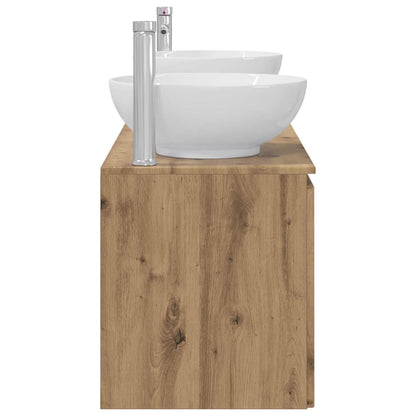 Badkamerkastenset 3 st Artisanaal eiken 49,5 x 44,5 x 65 cm