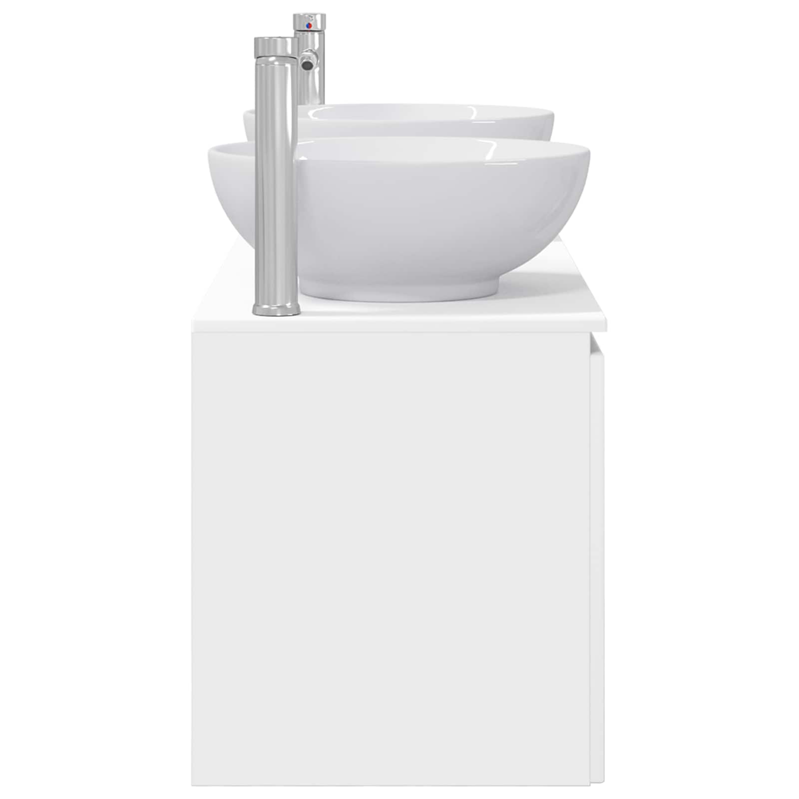 Badkamerkastenset 3 st Wit 49,5 x 44,5 x 65 cm Bewerkt hout