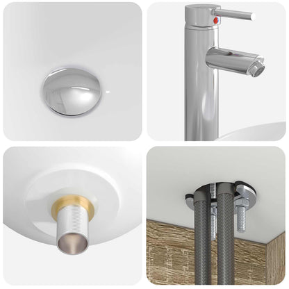 Badkamerkastenset 3 st Sonoma Eiken 49,5 x 44,5 x 65 cm