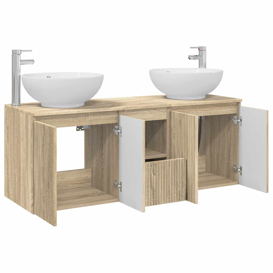 Badkamerkastenset 3 st Sonoma Eiken 49,5 x 44,5 x 65 cm