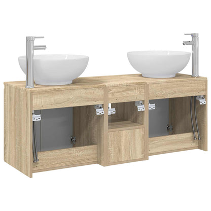 Badkamerkastenset 3 st Sonoma Eiken 49,5 x 44,5 x 65 cm