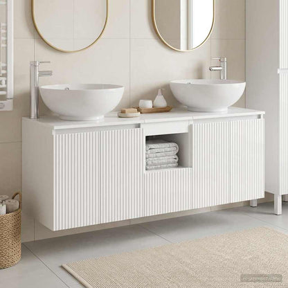 Badkamerkastenset 3 st Hoogglans Wit 49,5 x 44,5 x 65 cm