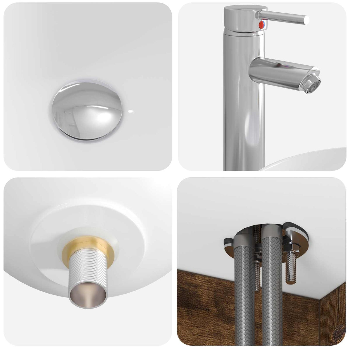 Badkamerkastenset 3 st Gerookt eiken 49,5 x 44,5 x 65 cm