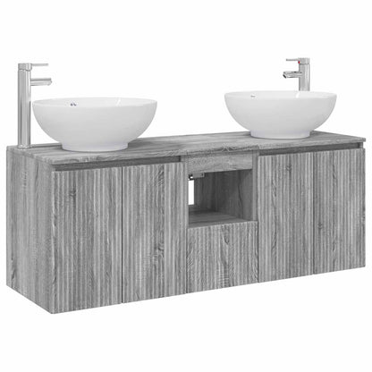Badkamerkastenset 3 st Grijs Sonoma 49,5 x 44,5 x 65 cm