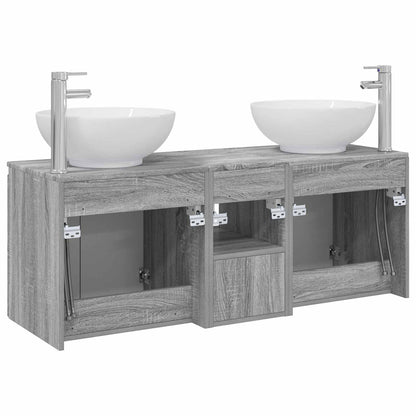 Badkamerkastenset 3 st Grijs Sonoma 49,5 x 44,5 x 65 cm