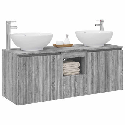 Badkamerkastenset 3 st Grijs Sonoma 49,5 x 44,5 x 65 cm