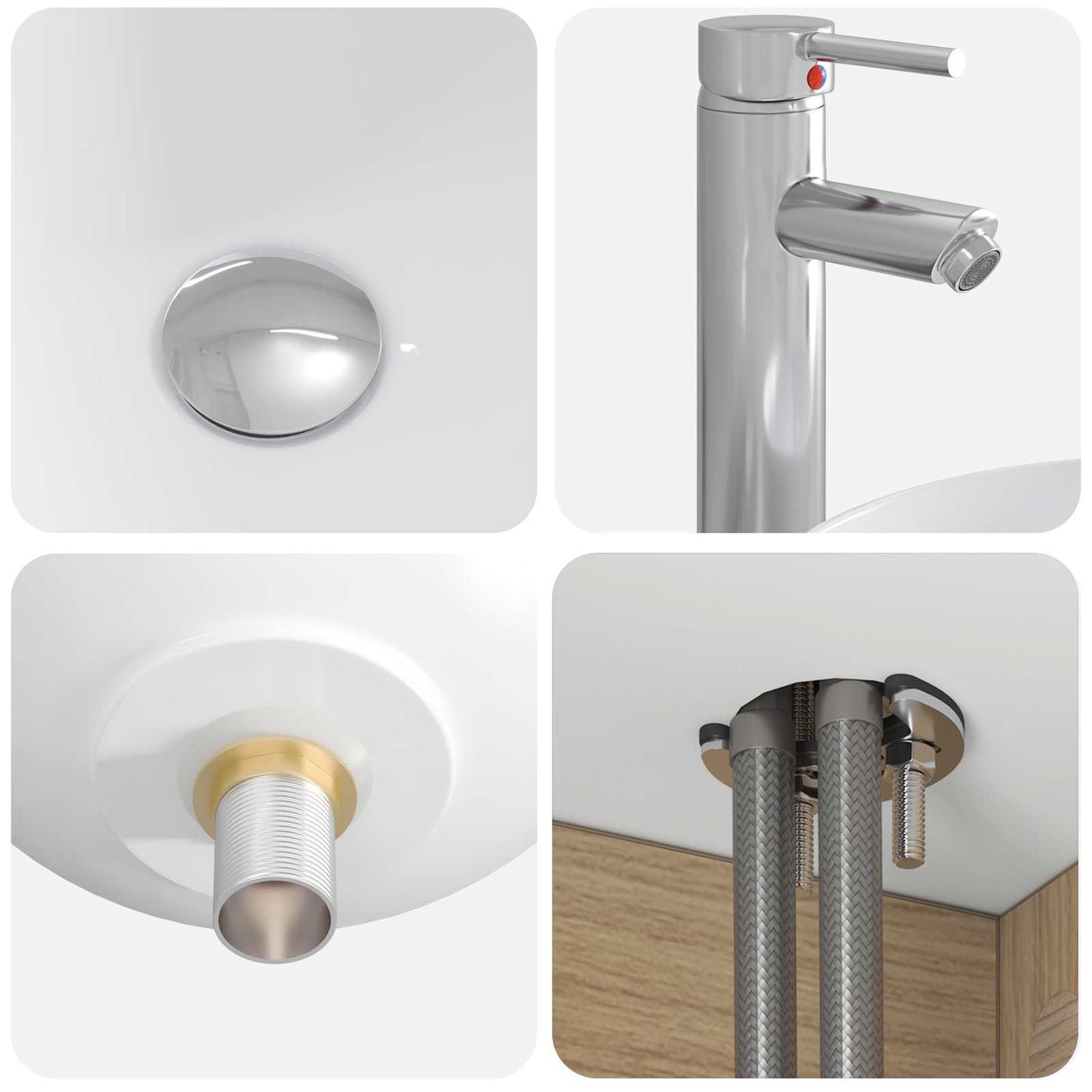 Badkamerkastenset 3 st Artisanaal eiken 49,5 x 44,5 x 65 cm