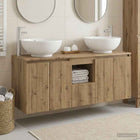 Badkamerkastenset 3 st Artisanaal eiken 49,5 x 44,5 x 65 cm