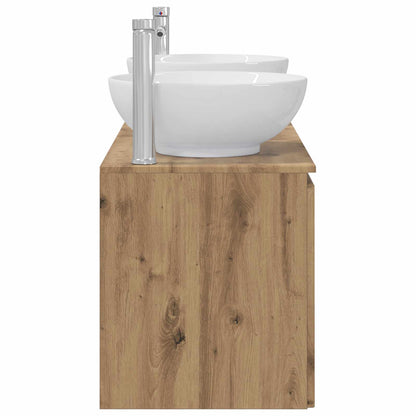 Badkamerkastenset 3 st Artisanaal eiken 49,5 x 44,5 x 65 cm