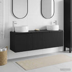 Badkamerkastenset 3 st Zwart 49,5 x 44,5 x 66 cm Bewerkt hout