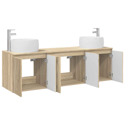 Badkamerkastenset 3 st Sonoma Eiken 49,5 x 44,5 x 66 cm