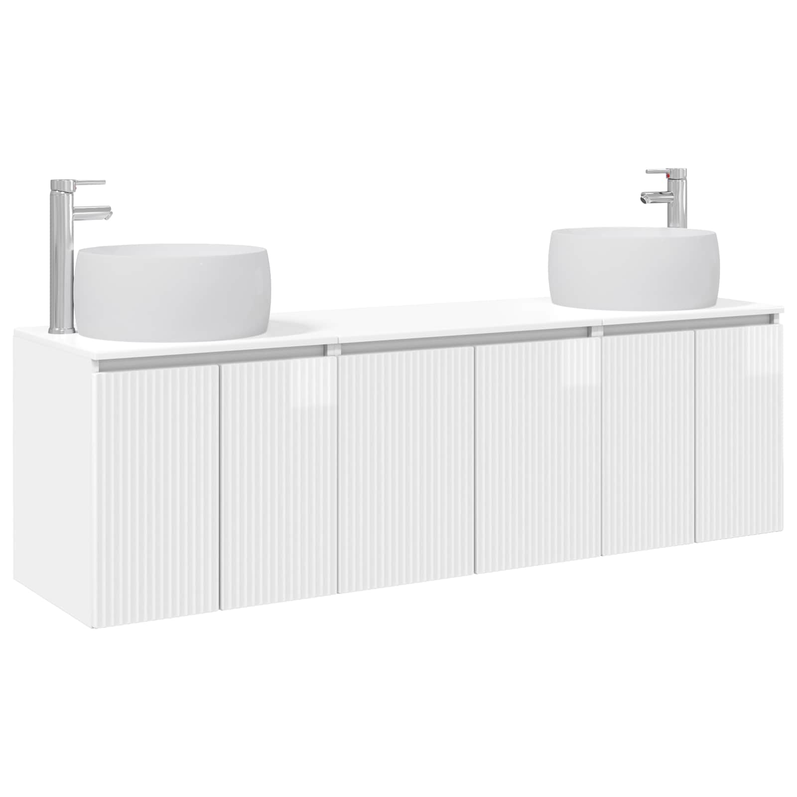 Badkamerkastenset 3 st Hoogglans Wit 49,5 x 44,5 x 66 cm
